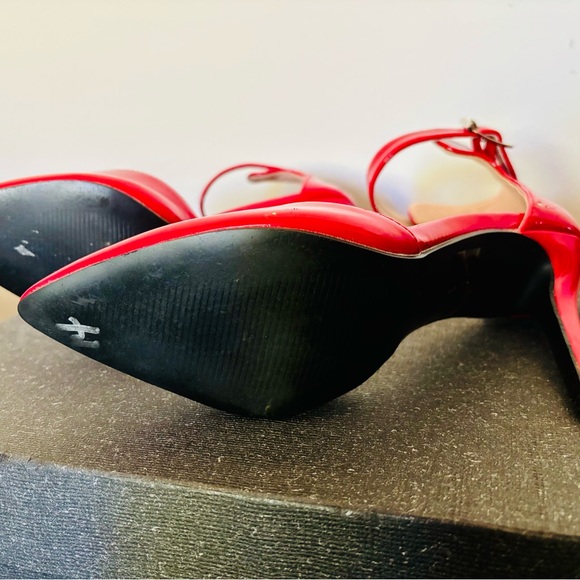 Elegant Women’s Sz 6 Red Patent Leather Heels - Picture 8 of 14